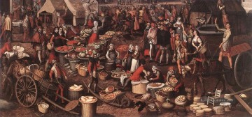 Markt Szene 4 Niederlande historische maler Pieter Aertsen Ölgemälde